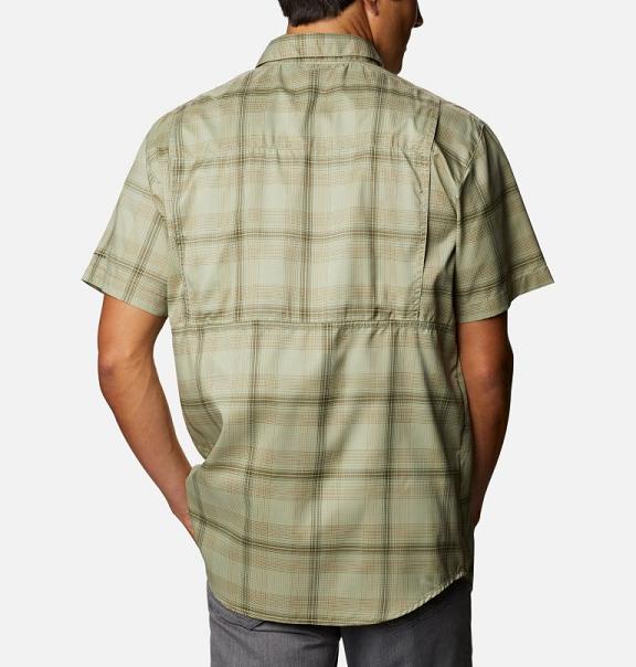 Columbia Silver Ridge Lite Plaid Shirts Green For Men's NZ18509 New Zealand